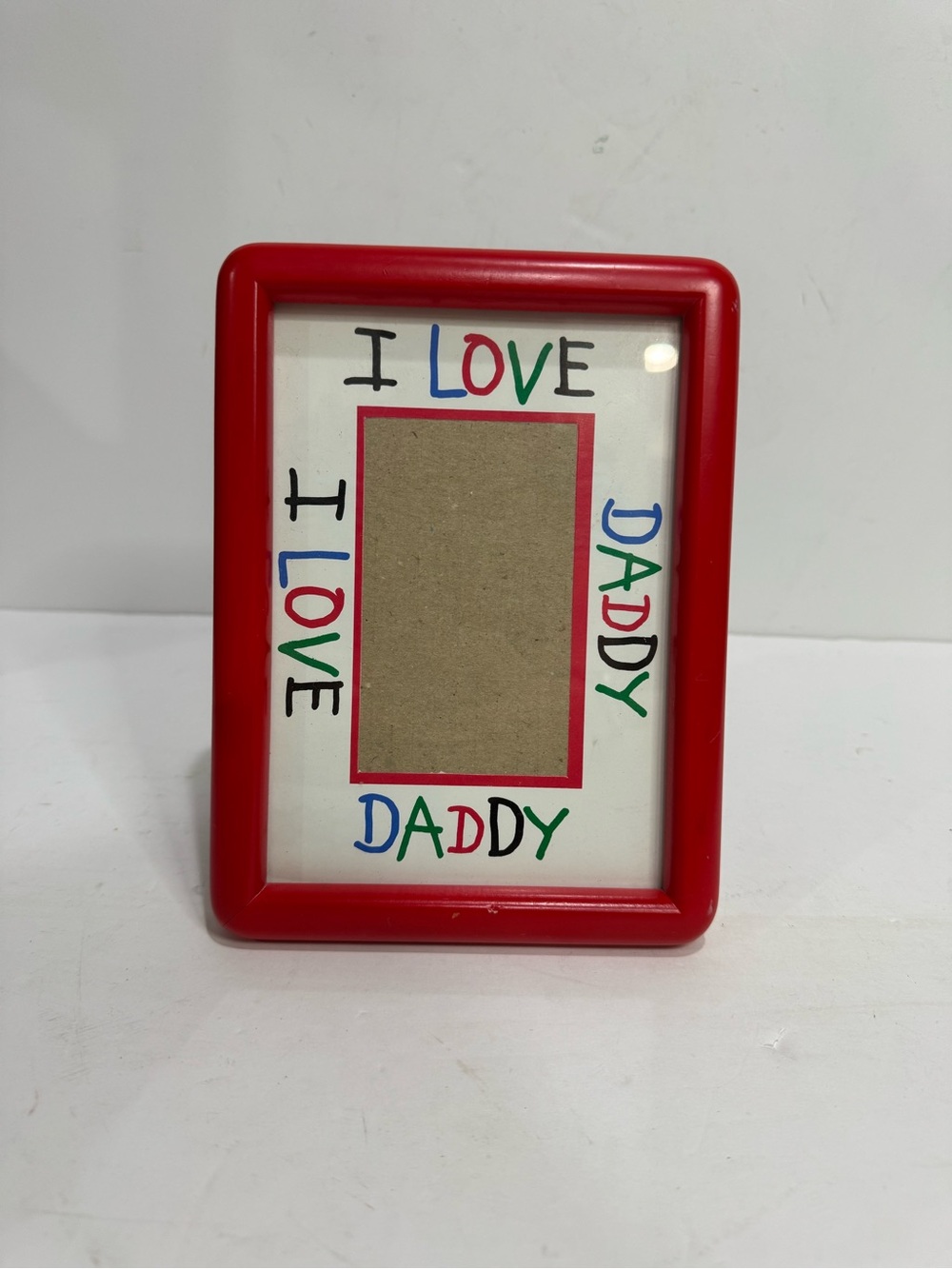 Red "I Love Daddy" Picture Frame
